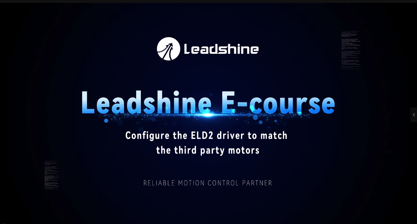 How to Configure the Leadshine ELD2 DC Servo Drive to Match the Third Party Motors